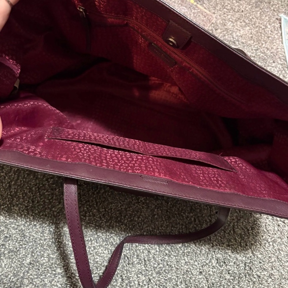Kate Spade New York Ari Laurel Way Saffiano Leather Tote – Mahogany/Plum - Picture 3 of 3